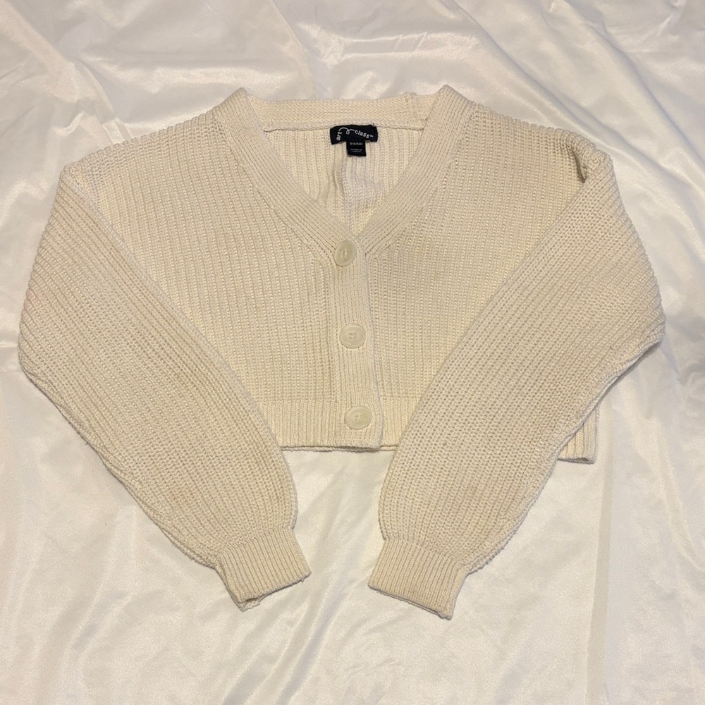 Art Class Cream Knit Cardigan